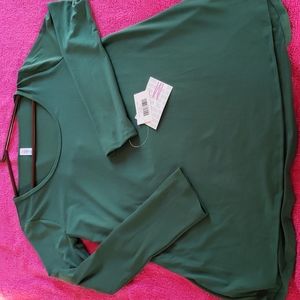 Lula Roe forest green Lynnae top